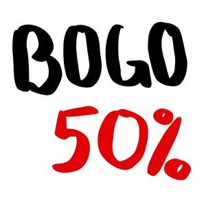 BOGO 50% closet throughout